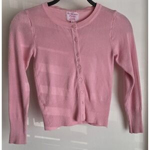Beverly Hills Princess Girls Cardigan Size 7/8 Pink Long Sleeve Sweater Top